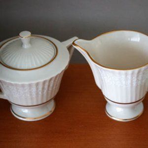 Lenox Sugar Bowl and Creamer